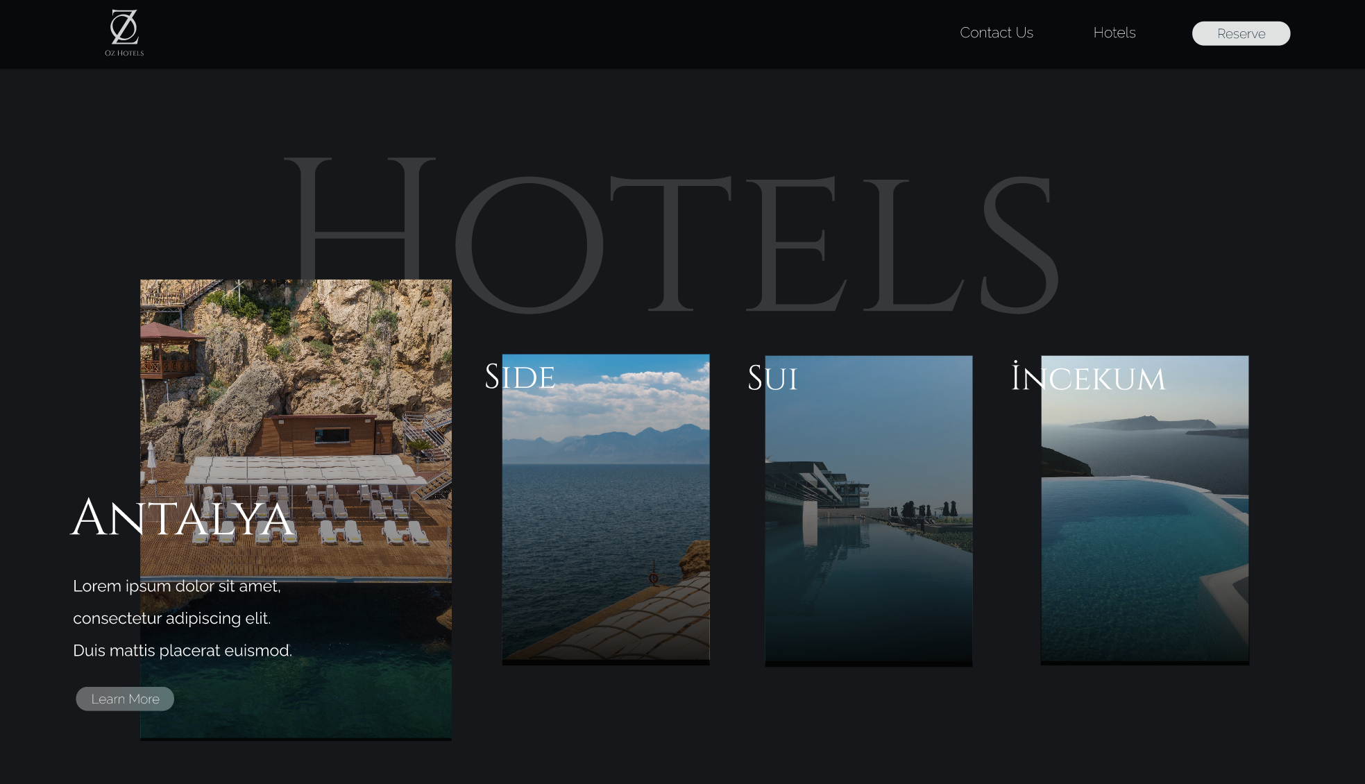 Ux UI design for hotel in Turkey